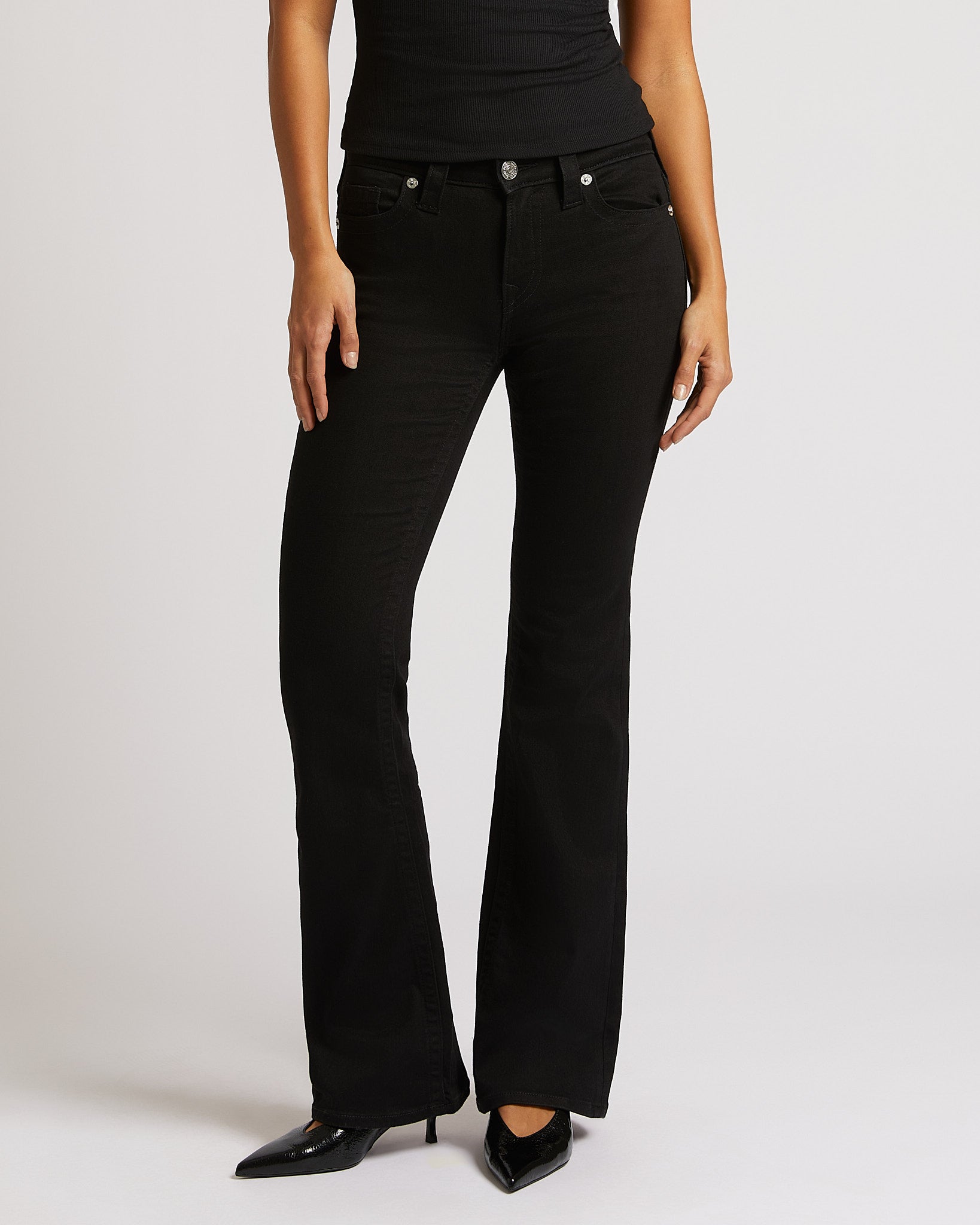 BECCA MID RISE BOOTCUT - BLACK RINSE