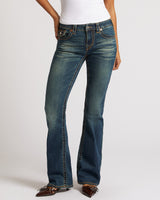 BECCA BOOTCUT FLAP BIG T - GOTHAM GRIND DARK WASH