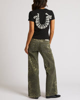 BOBBI LOW RISE BAGGY BIG T - LEOPARD CAMO