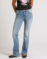 BECCA MID RISE BOOTCUT BIG T - PINE BLOSSOM