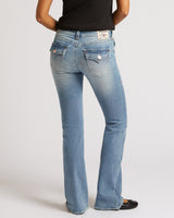 BECCA MID RISE BOOTCUT BIG T - PINE BLOSSOM