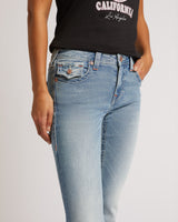 BECCA MID RISE BOOTCUT BIG T - PINE BLOSSOM
