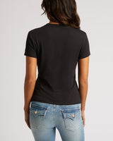BUDDHA CRYSTAL CREW TEE - JET BLACK