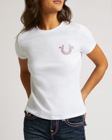 CRYSTAL HS CREW TEE - OPTIC WHITE