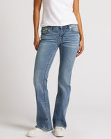 BECCA MID RISE BOOTCUT FLAP BIG T - DARK HIGH ROAD WASH