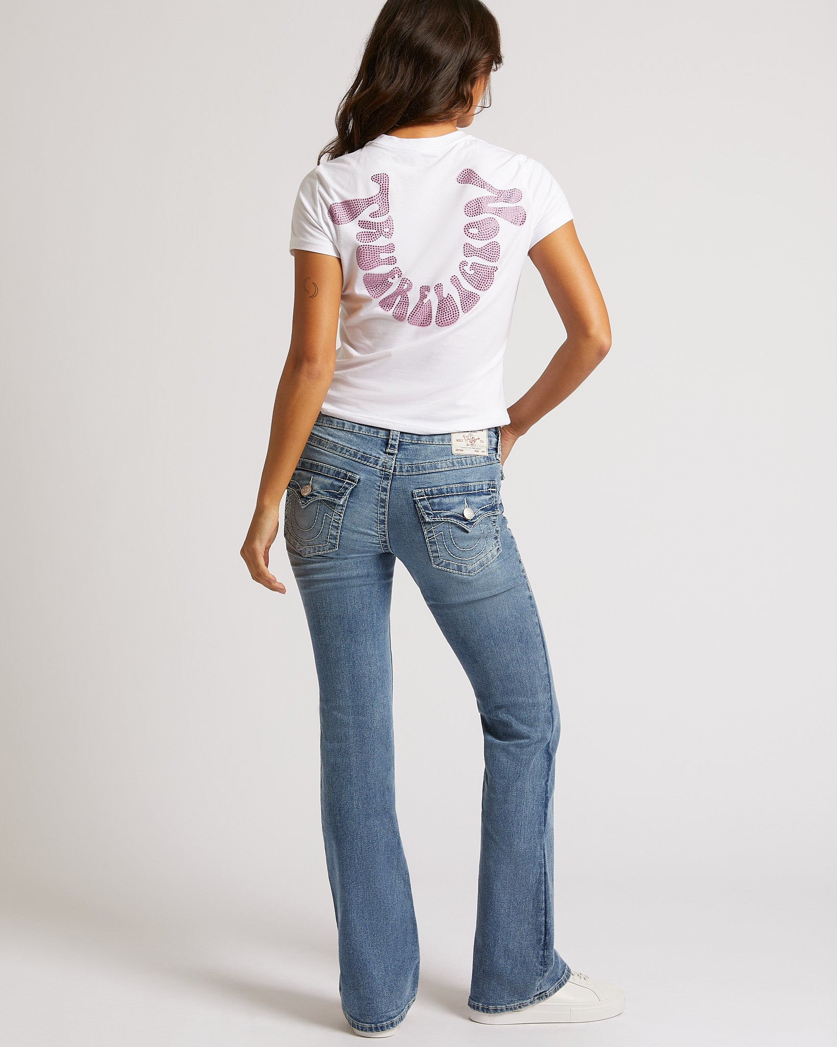 BECCA MID RISE BOOTCUT FLAP BIG T - DARK HIGH ROAD WASH