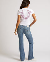 BECCA MID RISE BOOTCUT FLAP BIG T - DARK HIGH ROAD WASH