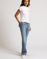 BECCA MID RISE BOOTCUT FLAP BIG T - DARK HIGH ROAD WASH