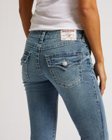 BECCA MID RISE BOOTCUT FLAP BIG T - DARK HIGH ROAD WASH