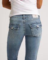 BECCA MID RISE BOOTCUT FLAP BIG T - DARK HIGH ROAD WASH
