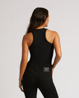 CRYSTAL GODDESS TANK - JET BLACK