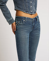 JOEY LOW RISE  FLARE FLAP - DARK WASH
