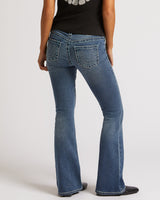 BECCA MID RISE BOOTCUT BIG T - CROWD SURF BLUE