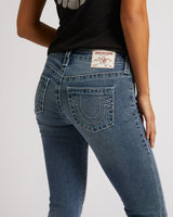 BECCA MID RISE BOOTCUT BIG T - CROWD SURF BLUE