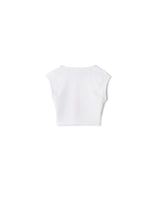 CONTRST STITCH BUDDHA V NOTCH - WHITE