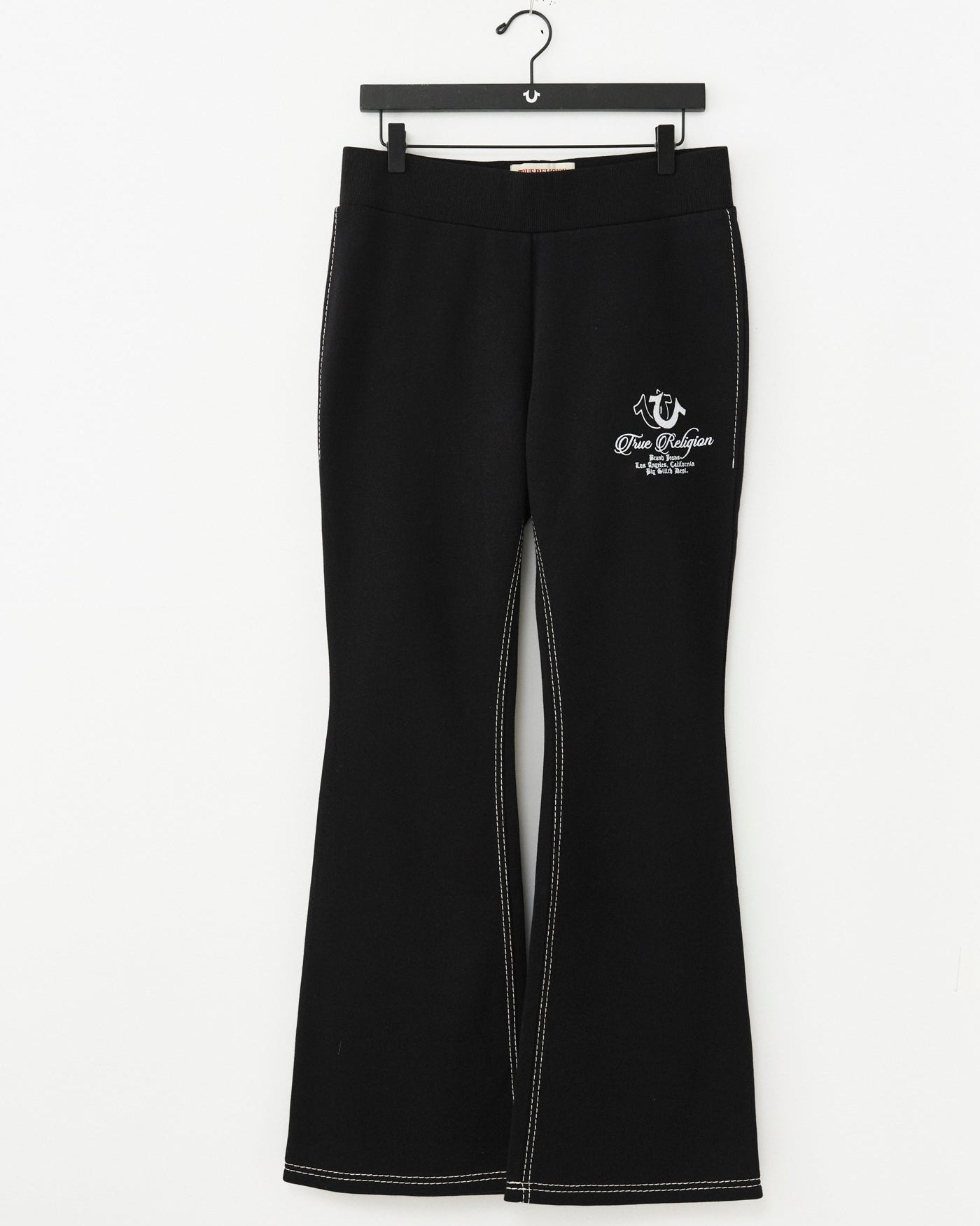EMBROIDERED MR BIG T BOOTCUT - JET BLACK