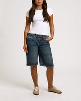 BAGGY DENIM JORT BIG T FLAP - BLUE RADIANCE