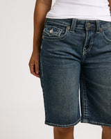 BAGGY DENIM JORT BIG T FLAP - BLUE RADIANCE
