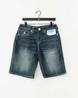 BAGGY DENIM JORT BIG T FLAP - BLUE RADIANCE