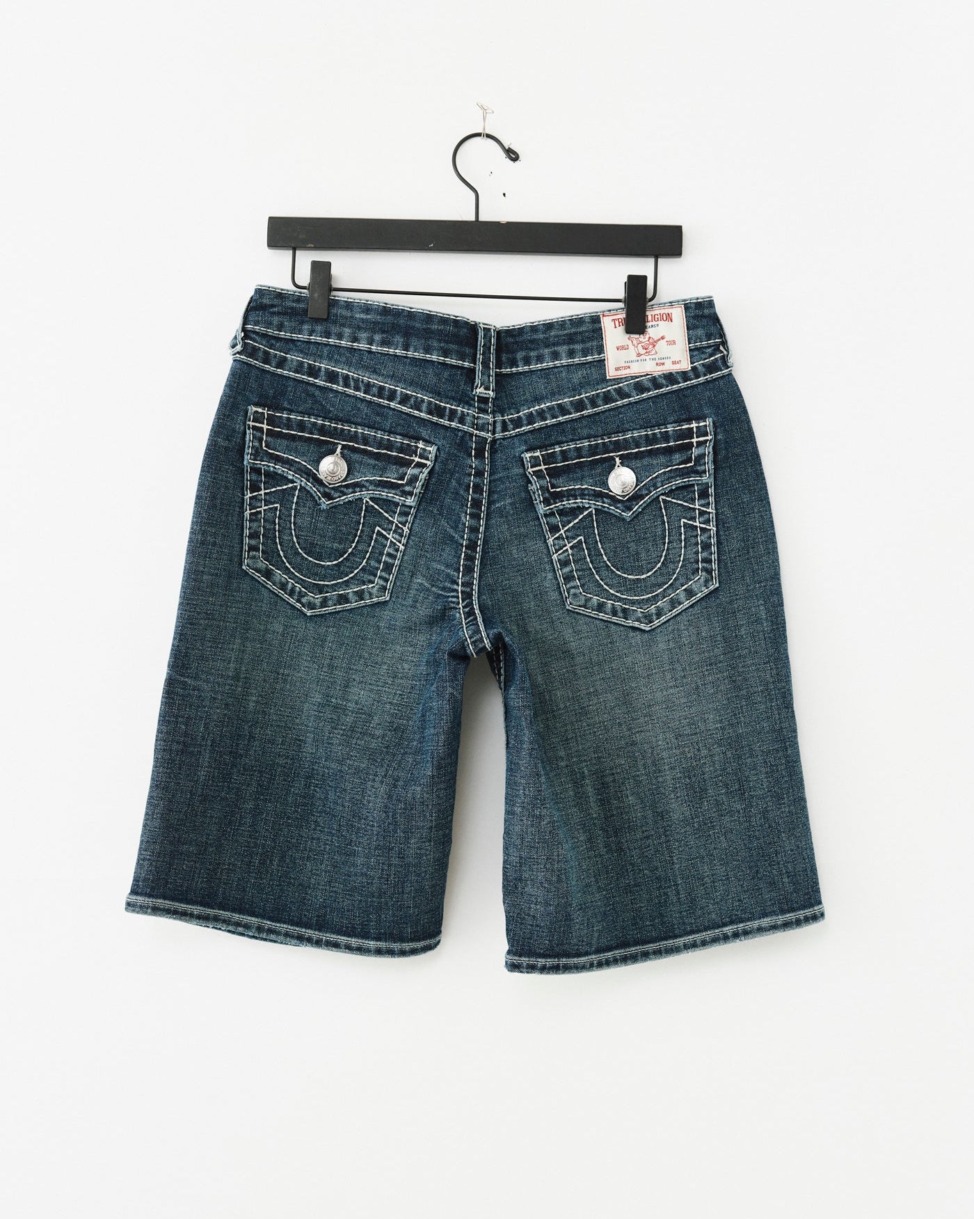 BAGGY DENIM JORT BIG T FLAP - BLUE RADIANCE