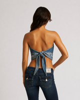 DENIM SCARF TOP - VENICE DRIFT