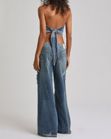 DENIM SCARF TOP - VENICE DRIFT
