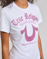CRYSTAL HS CREW NECK TEE - OPTIC WHITE