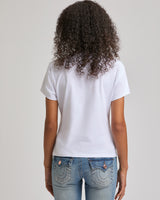 CRYSTAL HS CREW NECK TEE - OPTIC WHITE