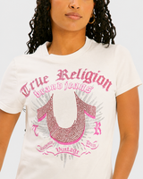 CRYSTAL HS CREW NECK TEE - OPTIC WHITE