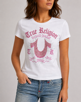 CRYSTAL HS CREW NECK TEE - OPTIC WHITE