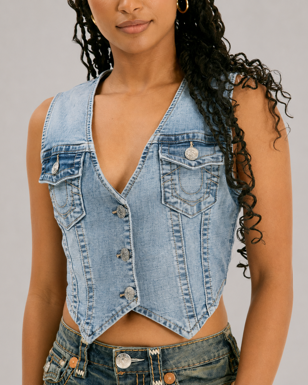 DENIM FITTED SHIRT - OCEAN VOYAGE