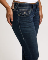 JOEY LOW RISE FLARE LUREX BIG T FLAP - STONE FOX