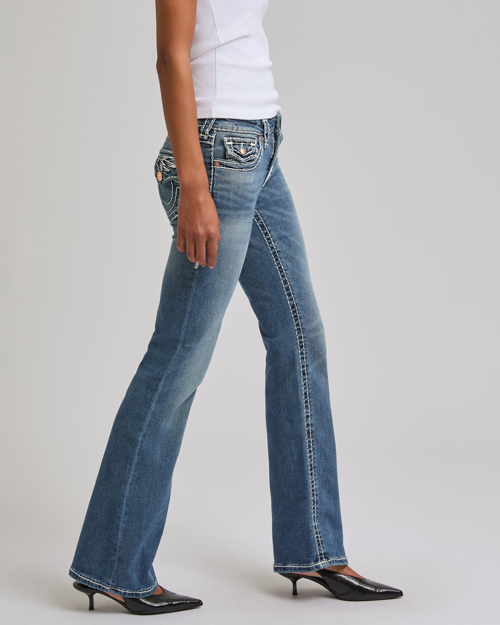 WING BECCA MR BOOTCUT SUPT FLP - SUGAR LACE