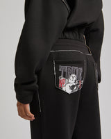 LR BIG T WIDE LEG SWEATPANTS - JET BLACK