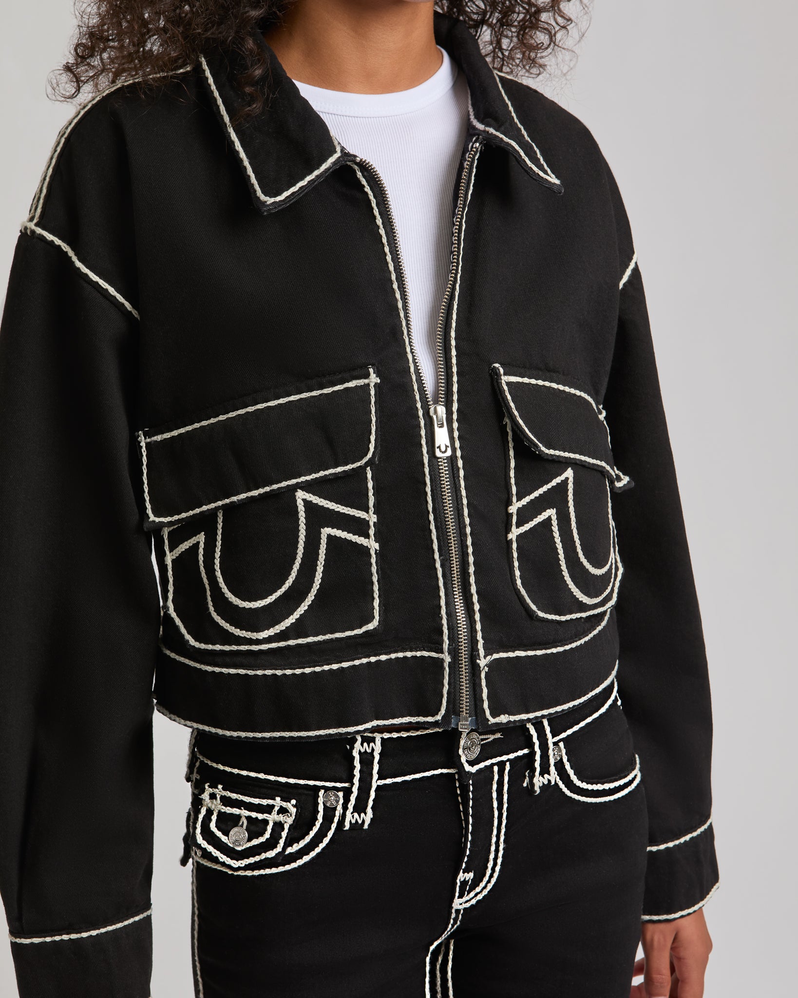 ROPESTITCH DENIM JACKET - 2SB BLACK RINSE