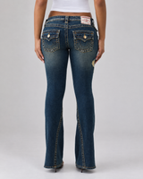 JOEY LR FLARE BIG T FLAP - DARK WASH W/ DESTROY
