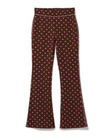 POLKA DOT BOOTCUT PANTS - FONDUE FUDGE