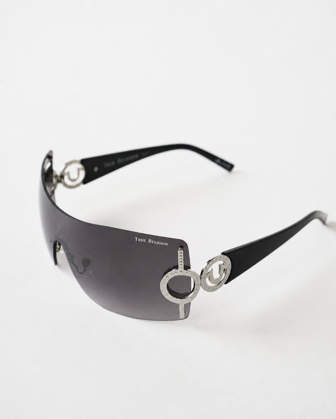CRYSTAL SHIELD SUNGLASSES - JET BLACK