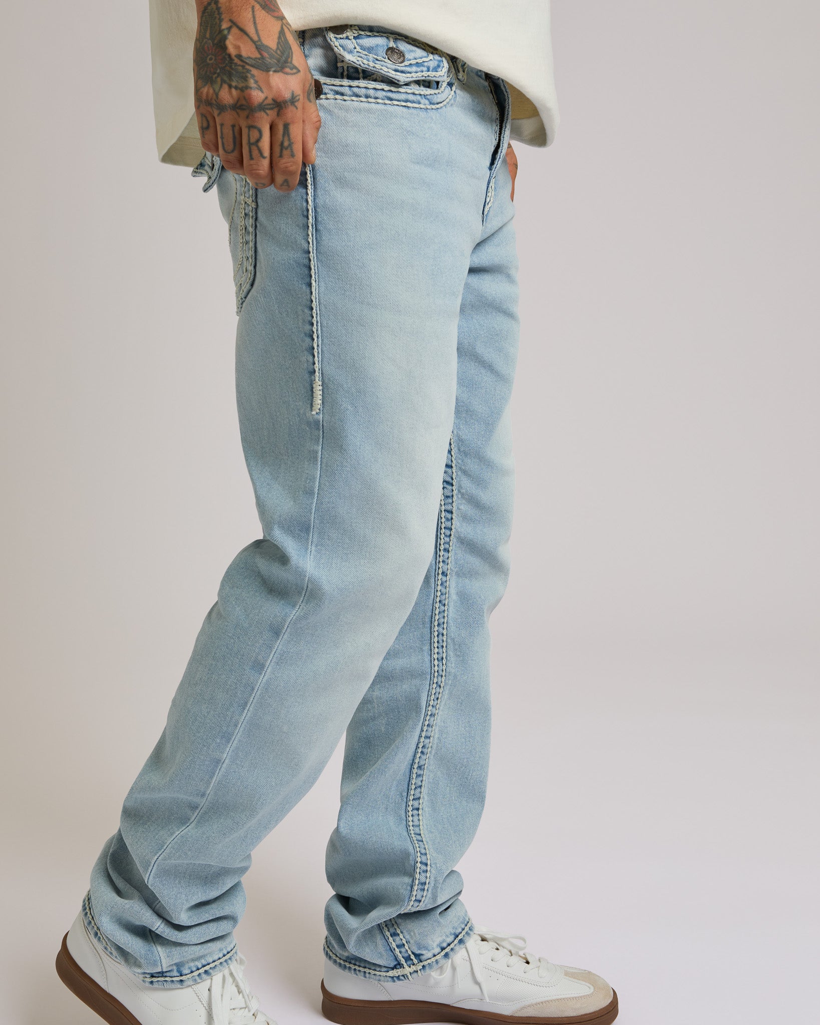 RICKY ROPESTITCH FLAP 34 IN - COASTLINE ASH LIGHT WASH