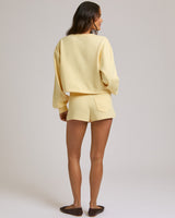 V NOTCH PULLOVER TOP - DOUBLE CREAM