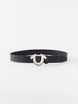 HORSESHOE BUCKLE BELT - SILVER