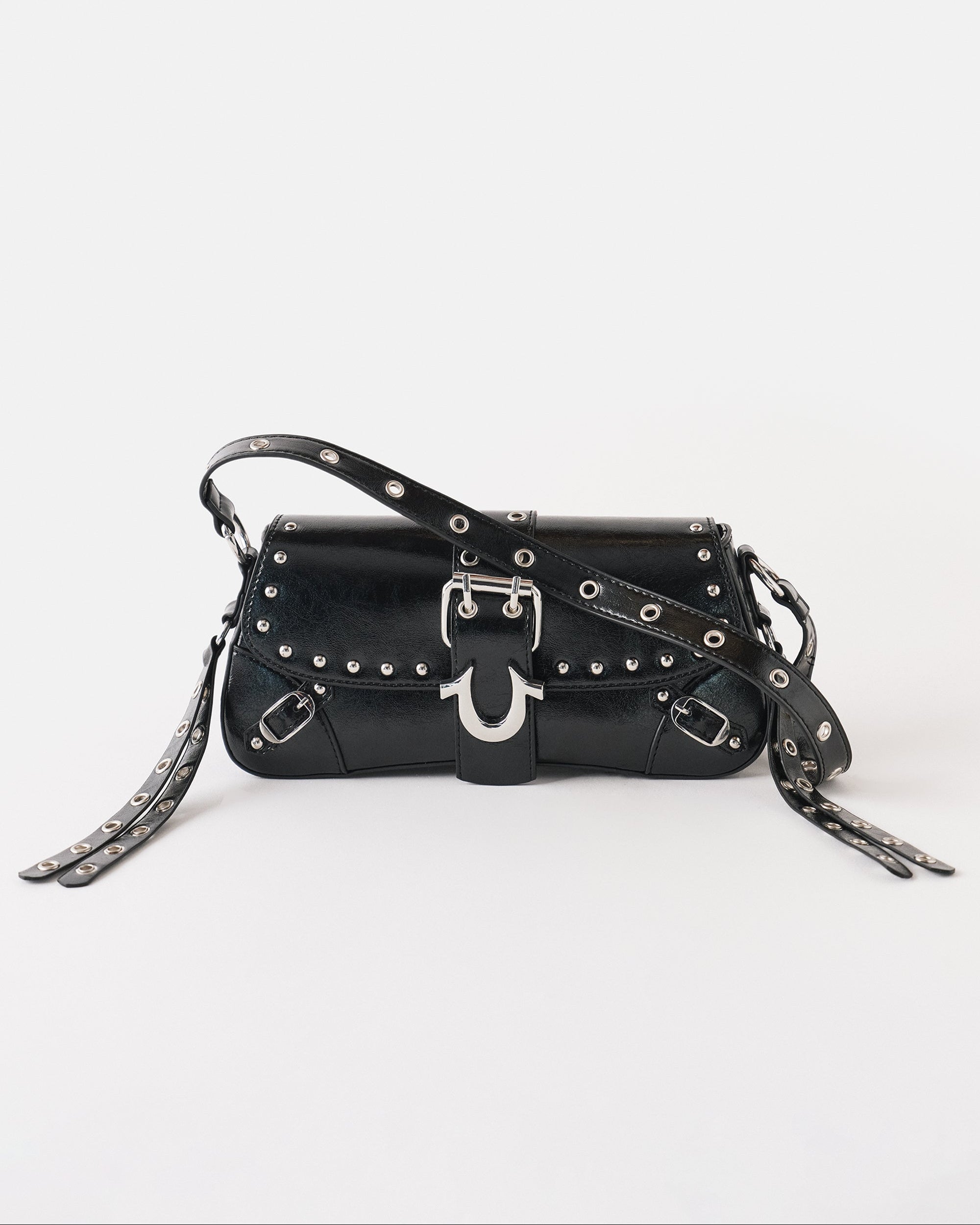 HS TASSLE STUD BAG - JET BLACK